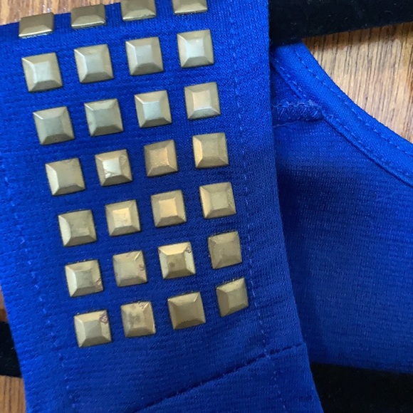 Dark blue peplum top - Picture 2 of 5